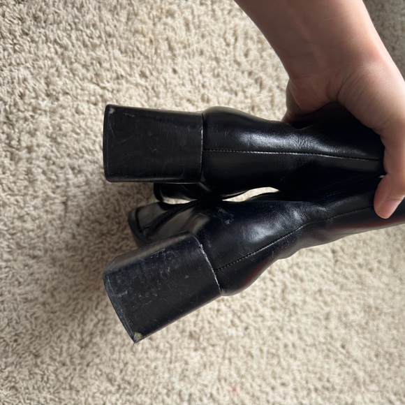 Jeffrey Campbell Black Leather Ankle Boots - Picture 5 of 5